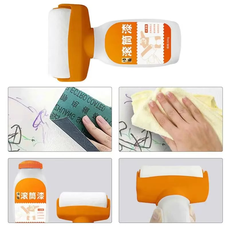 Antibacterial Wall Paint Roller Waterbased Repair Brush Painting for House Interior Wall Portable White Latex Paint Small Roller