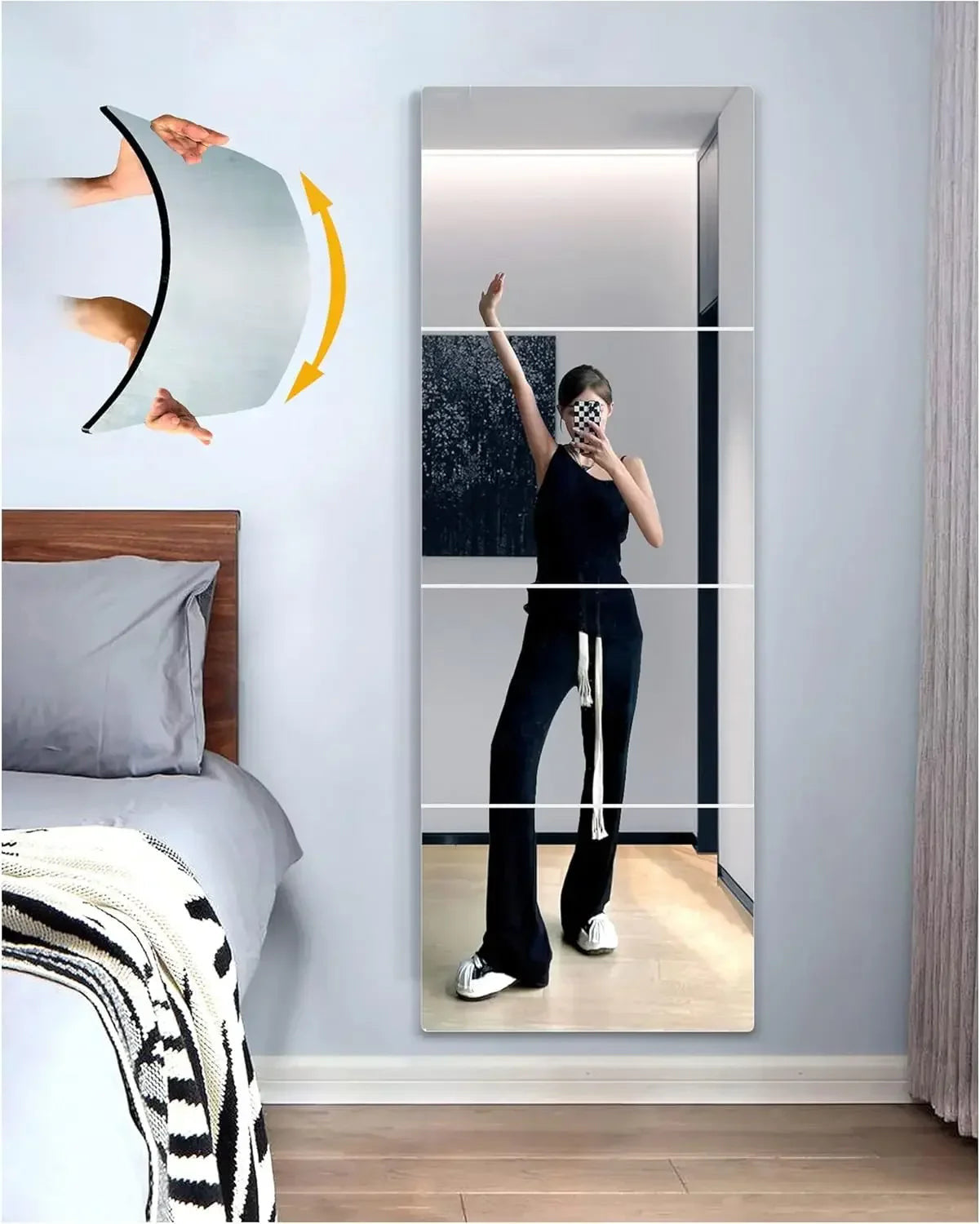 MELLOVISTA™ Mirror Wall Self Adhesive Acrylic