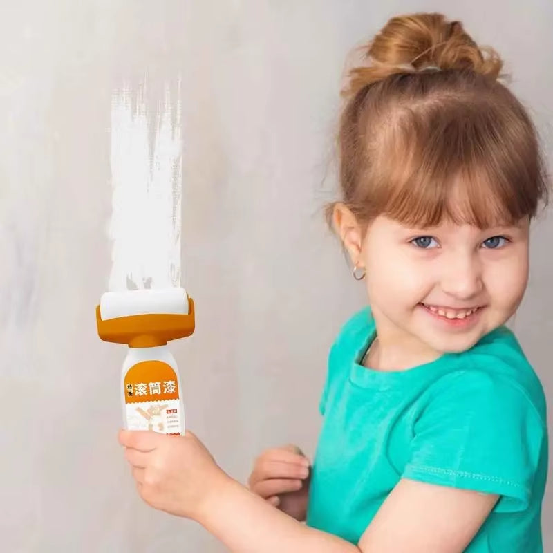 Antibacterial Wall Paint Roller Waterbased Repair Brush Painting for House Interior Wall Portable White Latex Paint Small Roller