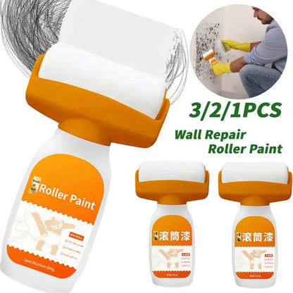 Antibacterial Wall Paint Roller Waterbased Repair Brush Painting for House Interior Wall Portable White Latex Paint Small Roller